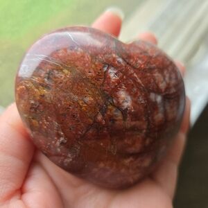Fire Moonstone Puffy Heart